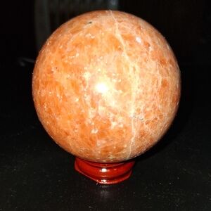 Orange Sand Stone Sphere Decor